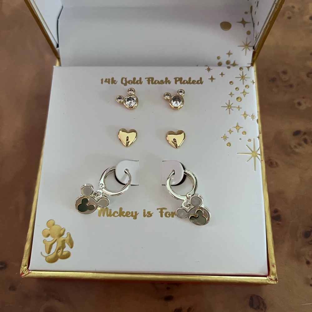 DISNEY | Gold and Silver Mickey Earrings Set